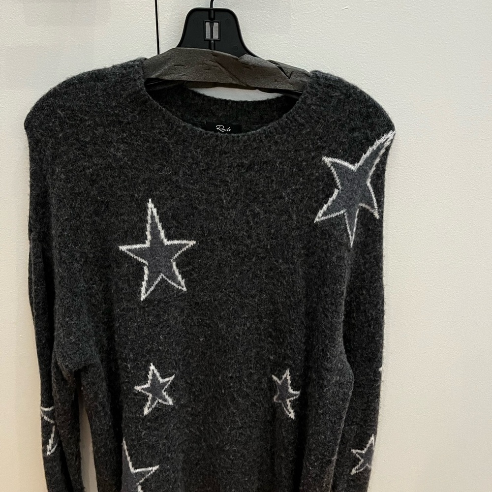 Rails Dark Gray Star Sweater